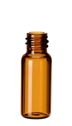 LLG menetes üvegek 1,5 ml-es menettel 10-425, 32x11,6 mm, boro borostyánsárga üveg, 100 db-os csomag