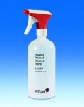   Spray bottle 1000 ml, PE-LD transparent, overprint ethanol, narrow neck, GL 32