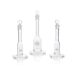   Micro-Flask 10 ml, cl.A w. glass Pennyhead stopper, hexagonal base, pack of 6