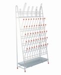   LLG-Draining rack for 50 reagent bottles and 5 flasks, coated wire, with drip channel