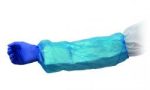   LLG-eldobható Protective karvédő 20µm, PE, kék, csomag: 100