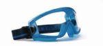   LLG-Panoramic szemüveg, kék keret, átlátszó lencse, elastic fejpánt scratch-proof, anti-fog, csomag: 5