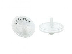 LLG-Syringe filter from PVDF, 0.45 µm ? 25 mm, transparent, sterile, pack of 50