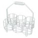   LLG LLG-Bottle carrier, 6 openings ID 130mm, for 2000ml bottles, white nylon-coated wire