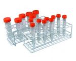   LLG LLG-Test tube rack, 6x2tubes 30x30mm openings, white nylon-coated wire