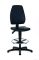   LLG-Lab chair PU foam black, stop and go castors foot ring, seat high 620-890mm