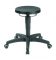 LLG-Lab stool PU foam black, Castors, seat height 460-630mm
