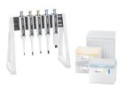   Tacta® Pipette 3-pack 10 incl. Linear Stand and Tacta® Pipetten: 0.5-10 10-100 100-1000 µl and Sartorius Optifit Tip tray Box