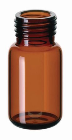 LLG-Fine thread flasks 10 ml brown glass, round bottom, 46 x 22,5 mm, pack of 100