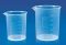   Griffin cups 50 ml, PP highly transparent, raised scale pack of 12
