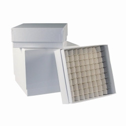 LLG-Cryobox 133x133x50mm white, special, w/o grid pack of 10