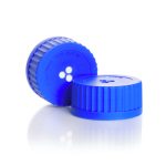   Membrane screw caps GLS 80®, PP blue, for DURAN® laboratory glass bottles ePTFE Pore size 0.2 µm, pack of 2