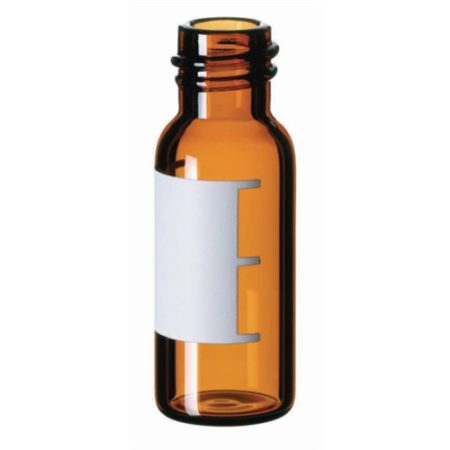 LLG-Crimp neck vials 32x11.6 mm 1.5ml, amber glass, 1st hydrolytic class, wide opening, title block and fill marks