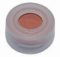   LLG-Snap gyűrű kupak ND 11, PE áttetsző, középen lukas, piros gumi.TEF színtelen, keménység. 60° keménység A,
