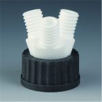 Multiple Distributor for Bottles GL 45, 3 x GL 25, PTFE/PPS