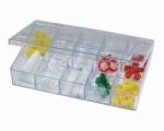   LLG-Assortment box 105x170x32 mmm glass clear, 10 compartments