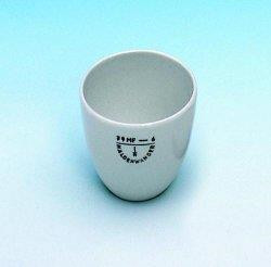 porcelain crucible 70 mm ? medium form, glazed, DIN 12904 numbered from 10-25
