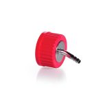   Connection cap system GL 45 red PBT screw-cap with 1 ports (stainless steel)