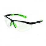   "LLG-Protection glasses ""Comfort"" black/green frame, clear lenses "
