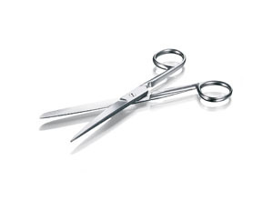 Laboratory Scissors 190 mm with cork pressure, stainless steel