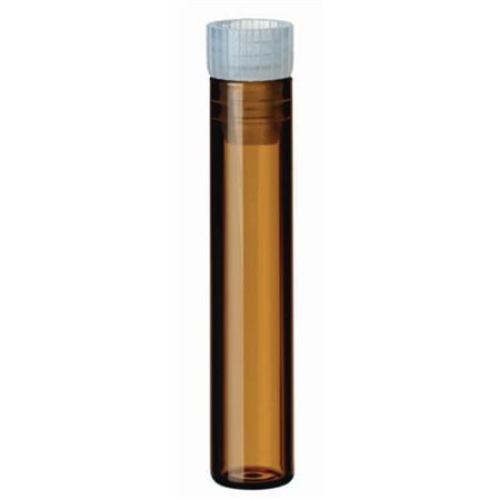 LLG-Shell Vials 1 ml, amber glass N8, with PE Lamella Plug, 40 x 8.2 mm pack of 100