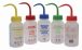   LLG-Wash bottles 500 ml, wide-neck with GHS Printing, Distilled water, LDPE, SP/FR/D/UK pack of 5