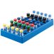   Vial rack blue, max. diameter 12 mm 50 positions, 190x100x22 mm, polypropylene