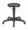   LLG-Lab Stool, PU Foam Black Stop and go castors, Foot Ring Seat Height 570-850 mm