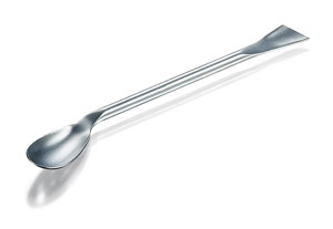 Spatula Spoon 185 mm bent spoon, width of spoon 19 mm, stainless steel