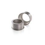   DURAN® Aluminium screw closure GL 45, Silver open topped with 34 mm aperture pack of 10