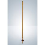   Hirschmann Laborgeräte Burette 10.0.02 ml, cl. B amber glass, lateral glass tap, DURAN white graduated, DIN 1270013