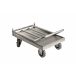   Laboratory transport trolley 4, type 2 fixed, 18/10 steel, fixed, LxWxH 1000x650x850mm
