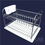 Draining rack 475x310x310mm chromated steel