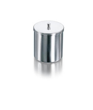 tin 85 ? mm, capacity 400 ml with button cover, stainless steel