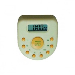 Short timer, 99 min 59 sec. with magnet, with stop watch, silver casing 70x53x8mm