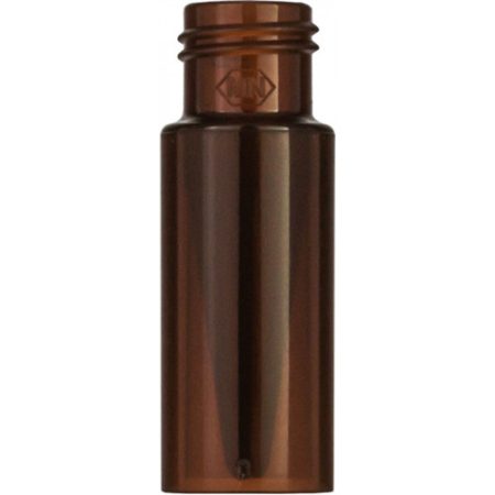 Threaded bottle N 9, 3ml, PP, brown OD 11.6 mm, outer height 32 mm, with inner cone pack of 100