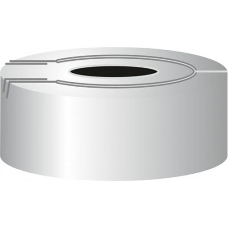 Safety Cap N 20 aluminium, silver, w. center hole, pack of 100