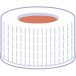  Screw caps N 24, white PP, hole butyl red/PTFE grey,Hardness: 50° shore A septum thickness: 2,4 mm, pack of 100