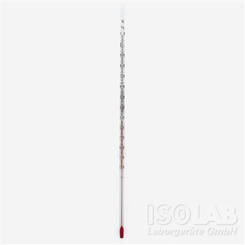 thermometer - glass - solid stem - red liquid -20...50°C