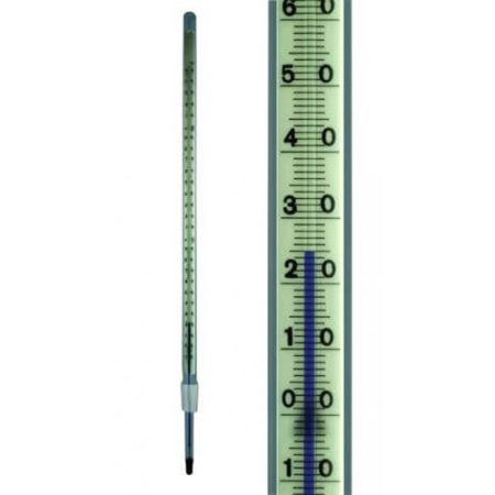 Amarell labor hőmérő, hasonló DIN, 0+100.0.1 °C, piros töltött , 550x9-9,5 mm, calibrated, ezzel DKD