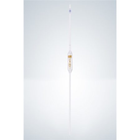 Volumetric pipette 5 ml, class AS, 2 marks AR-clear soda glass, brown graduated, conformity-certified