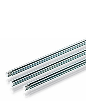 Support rods 500 mm, with thread M 10, ? 12 mm, 18/8 stainless steel