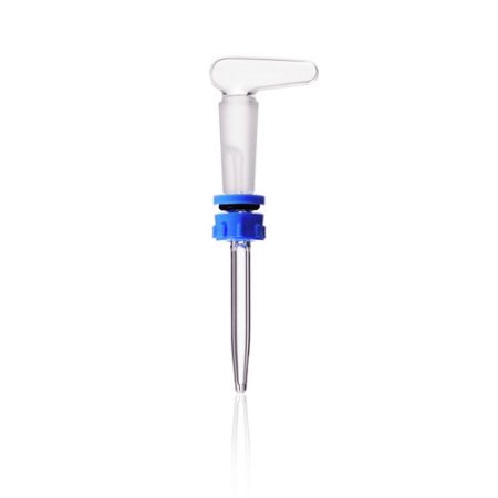 DURAN® Burette stopcock keys, side entry, drilled and ground, with three part retaining device, NS 12,5, bore 2,5 mm