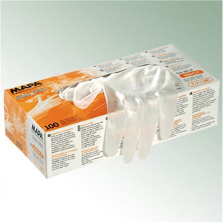 Disposable Gloves Solo 990 vinyl, size 6 - 6.5 pack of 100