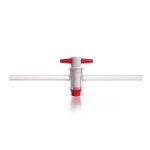   "DURAN® Single way stopcocks, complete with PTFE key, bore 4 mm, NS 18.8, ""side arms 10 mm"" "