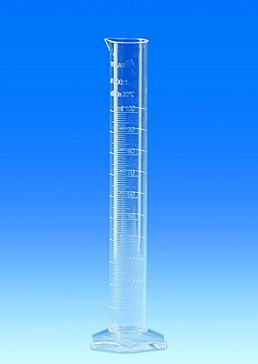 Measuring cylinders, 100 ml, SAN, low form, crystal clear
