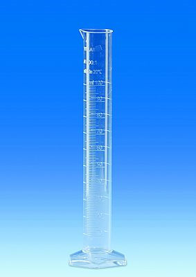 Measuring cylinder 100 ml, h.F., SAN raised scale