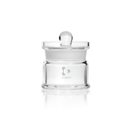 DURAN® Specimen jar, with ground-in knobbed lid, 65 x 63 mm