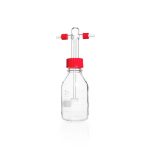 Gas washing bottle with sintered disc