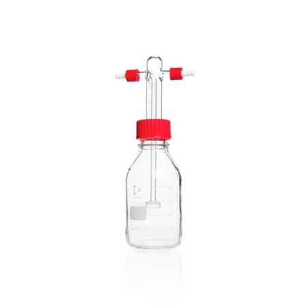 Gas washing bottle with sintered disc